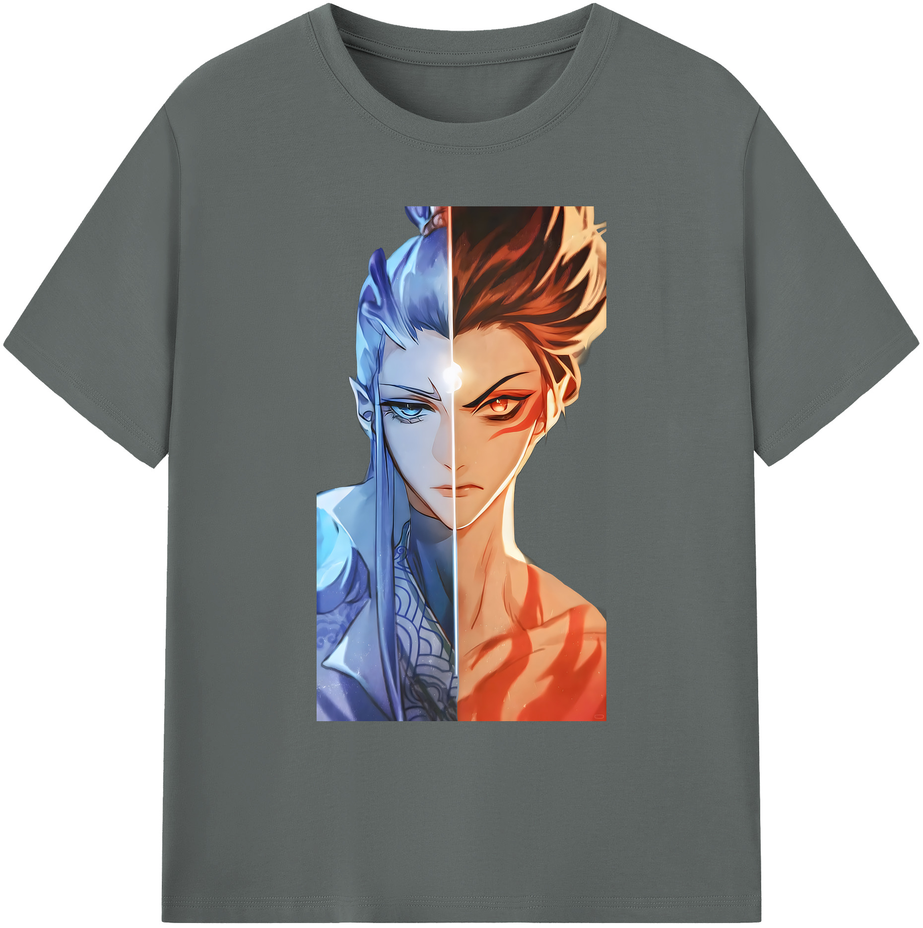 （画像用） Ne Zha 2 ナタ 魔童の大暴れ 綿100％ メンズ半袖Tシャツ｜肌触りやわらか＆通気性